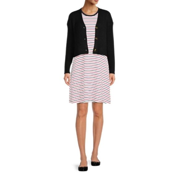 Women's Sleeveless Knee Length Knit Dress - Picture 7 of 7